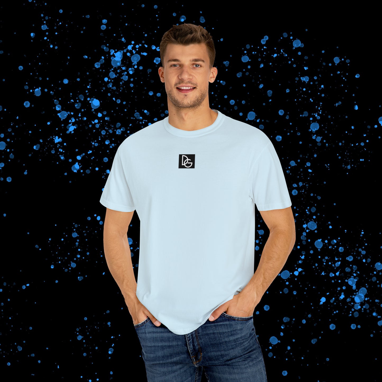 DG - T-shirt: Relaxed fit all in blue