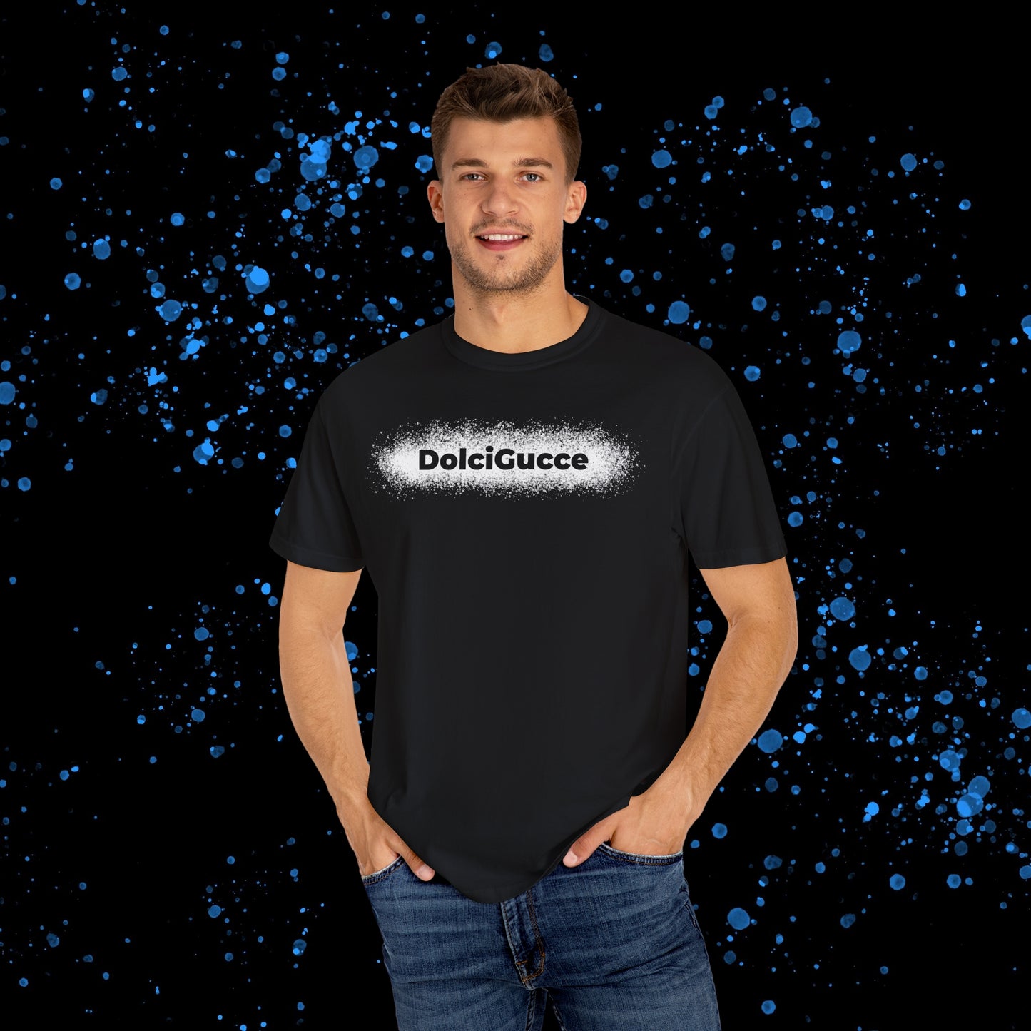 DG - T-shirt: Relaxed fit with DolceiGucce splash on the front and DG logo on the back