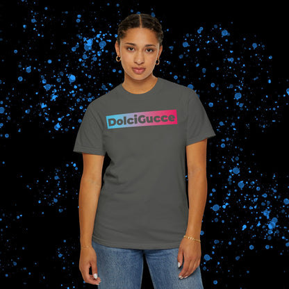 DG - T-shirt: Relaxed fit with DolciGucce blue pink gradient box