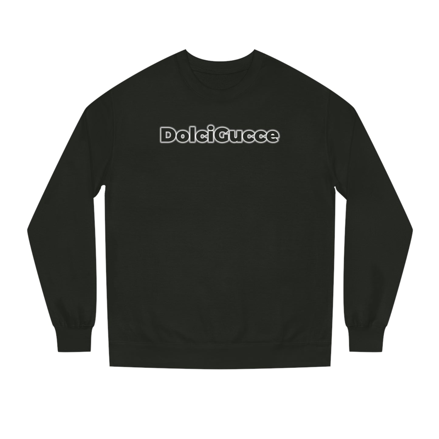 DG - Sweatshirt: Unisex Crew Neck Sweatshirt with gradient writing in front