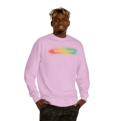 DG - Sweatshirt: Unisex Crew Neck Sweatshirt with a splash of rainbow