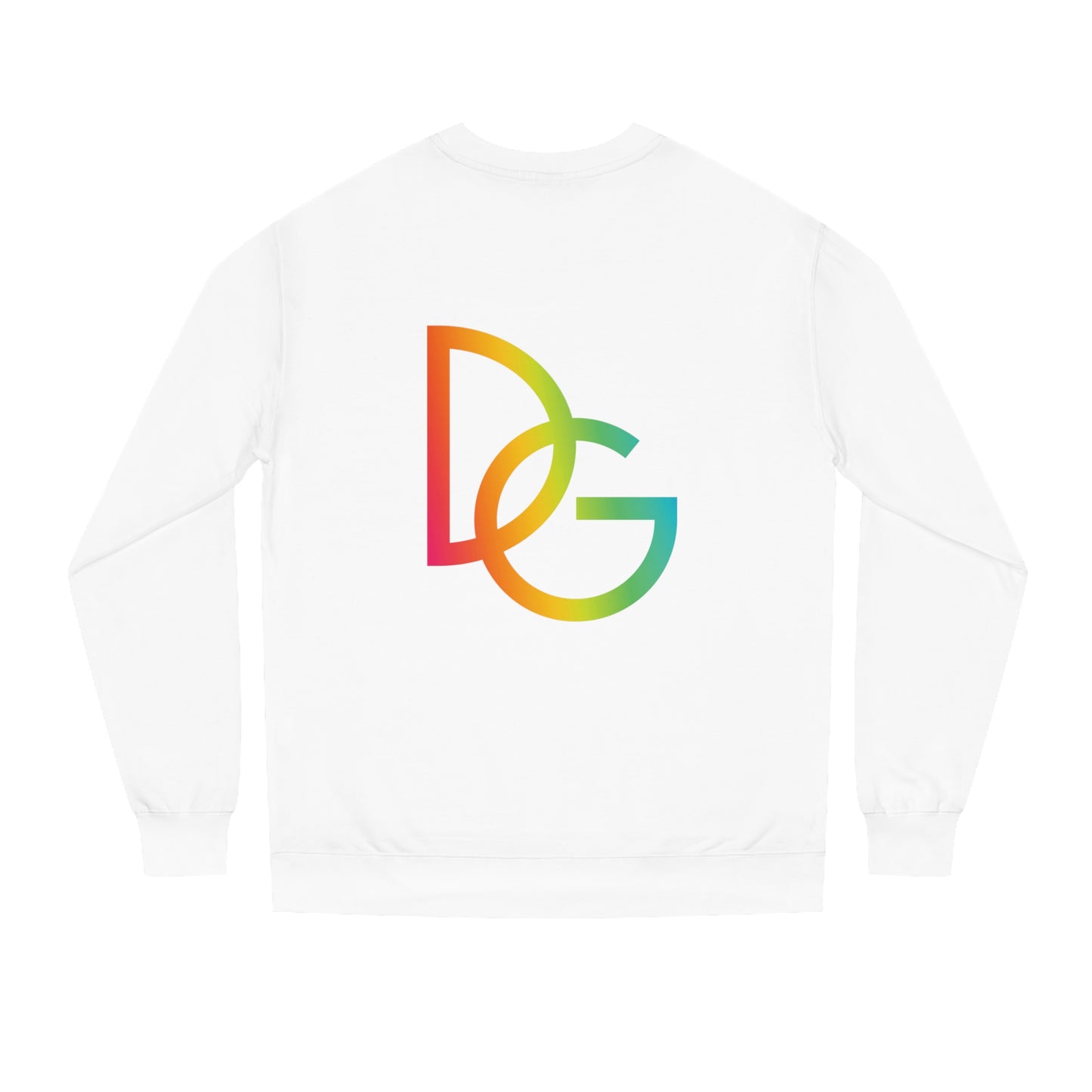 DG - Sweatshirt: Unisex Crew Neck Sweatshirt with a splash of rainbow