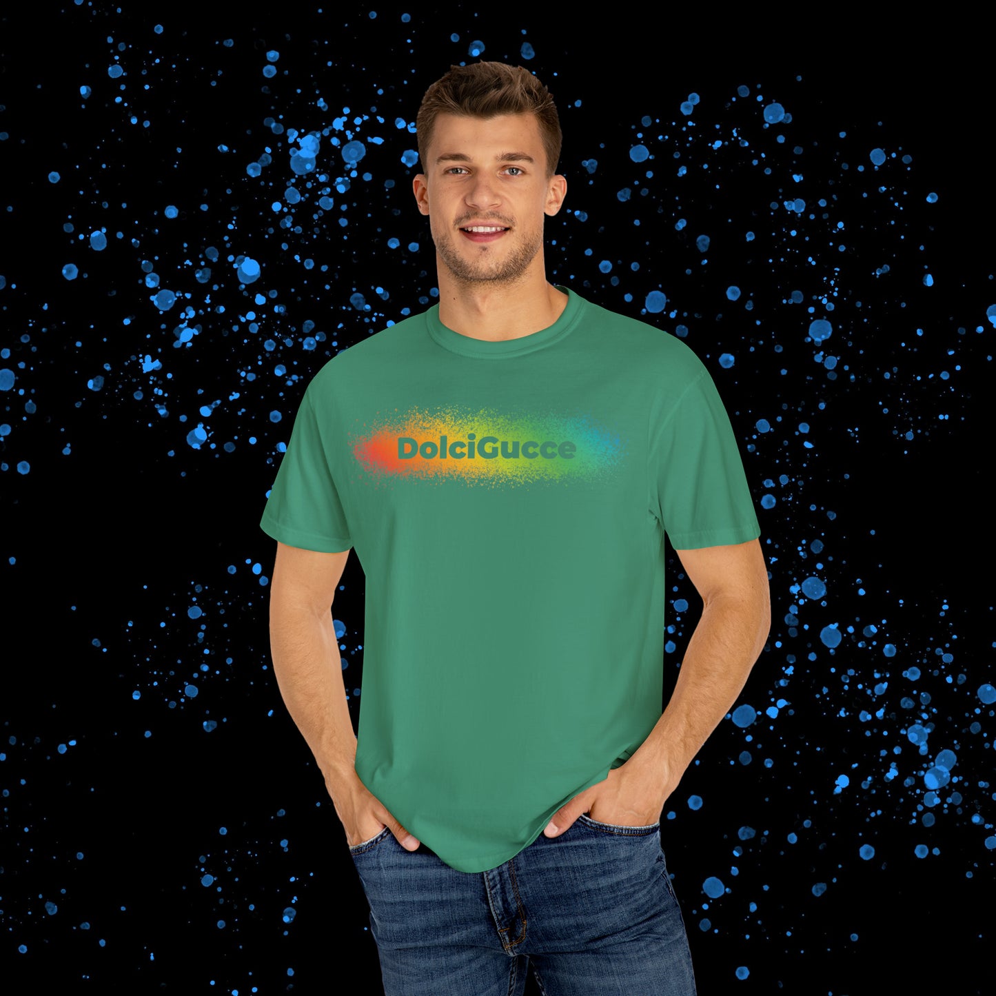 DG - T-shirt: Relaxed fit with rainbow splash