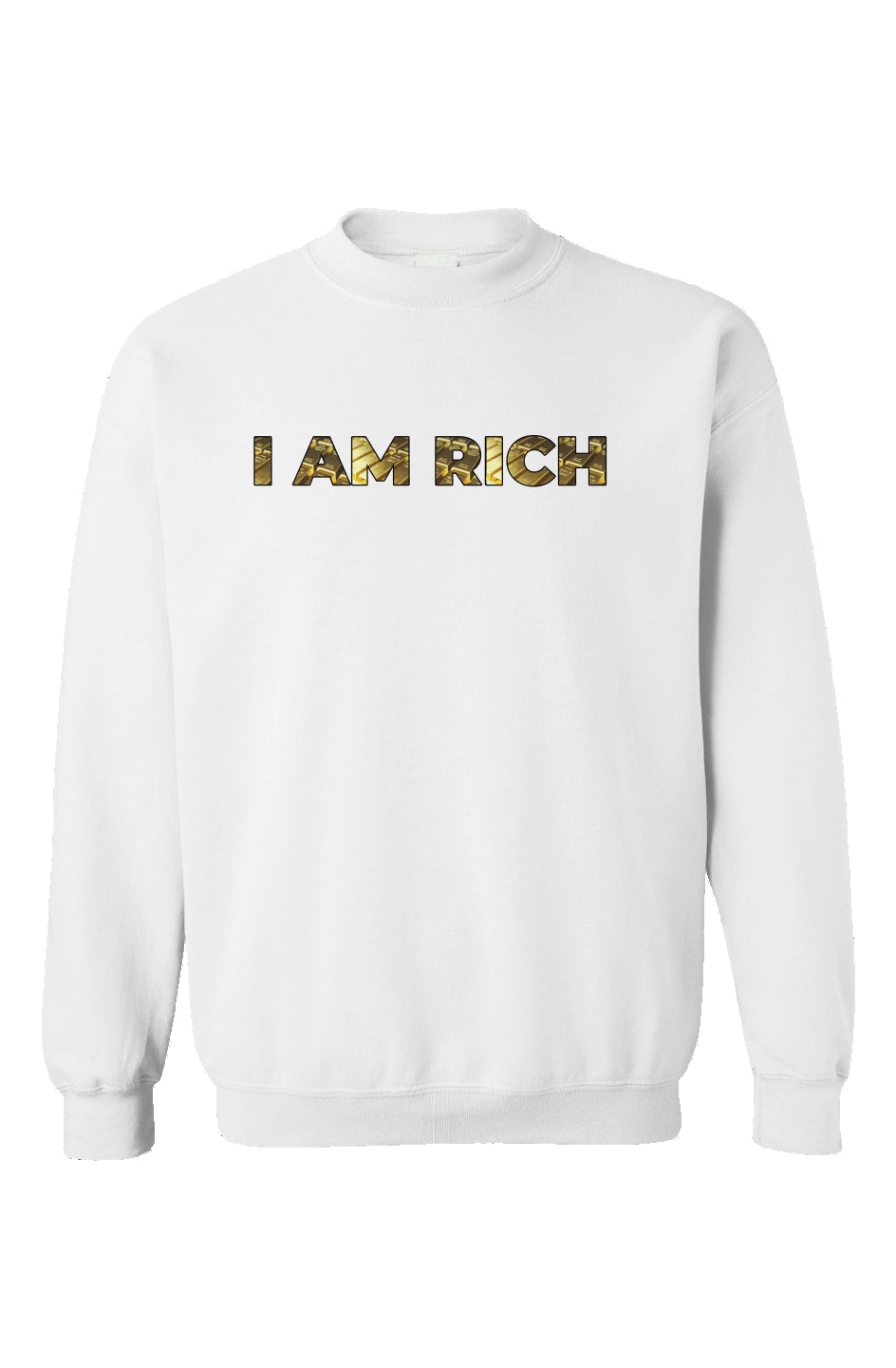 DG - I AM RICH - Sweathirt: Golden bars embroidere