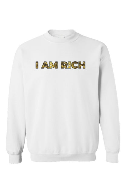 DG - I AM RICH - Sweathirt: Golden bars embroidere