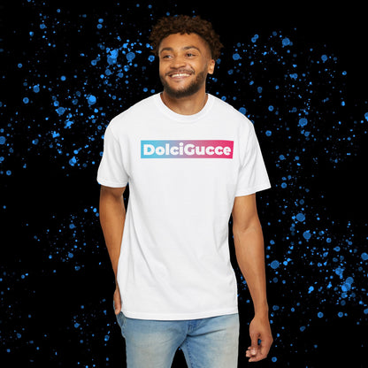 DG - T-shirt: Relaxed fit with DolciGucce blue pink gradient box