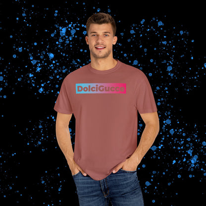 DG - T-shirt: Relaxed fit with DolciGucce blue pink gradient box