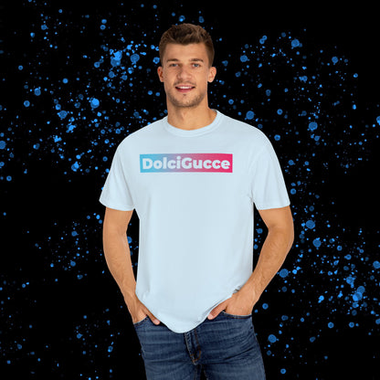 DG - T-shirt: Relaxed fit with DolciGucce blue pink gradient box