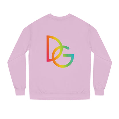 DG - Sweatshirt: Unisex Crew Neck Sweatshirt with a splash of rainbow