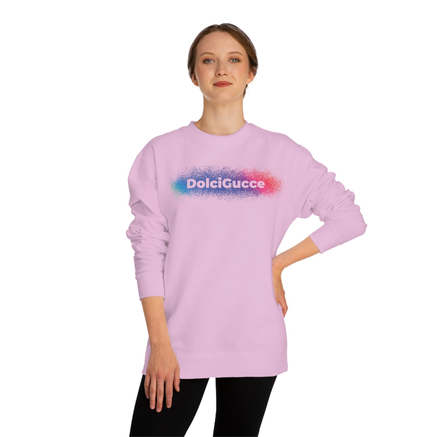 DG - Sweatshirt: Unisex Crew Neck Sweatshirt with red blue splash