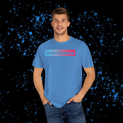 DG - T-shirt: Relaxed fit with DolciGucce blue pink gradient box