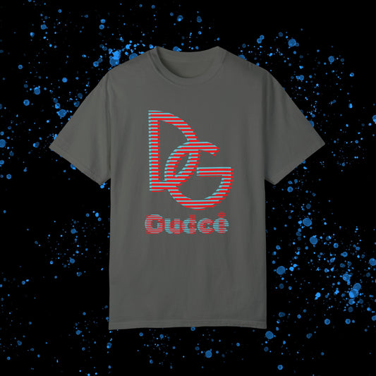 DG - T-shirt: Relaxed fit with blue-red illusion like logos