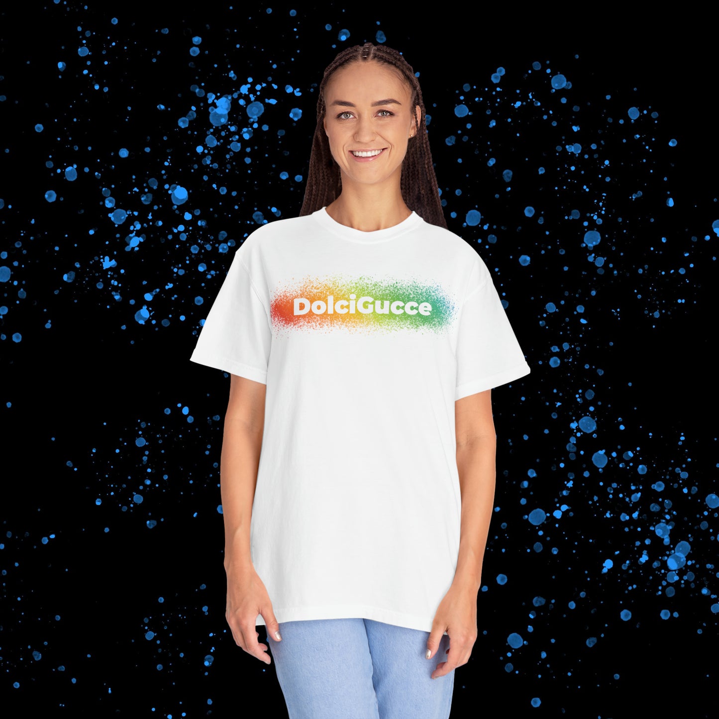 DG - T-shirt: Relaxed fit with rainbow splash