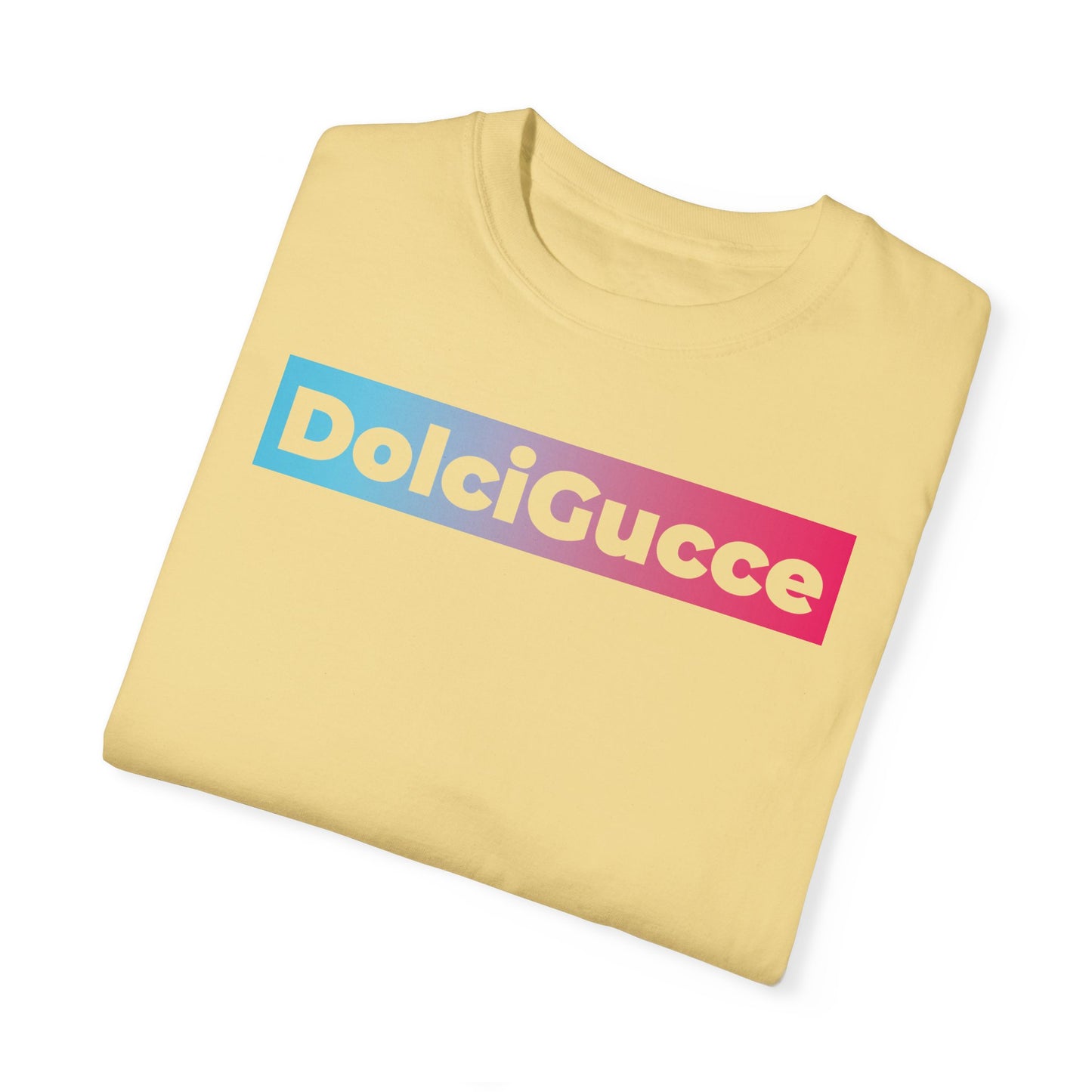 DG - T-shirt: Relaxed fit with DolciGucce blue pink gradient box