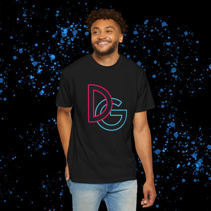 DG - T-shirt: Relaxed fit with DG logo with blue and pink border in front and DolciGucce writing on the back