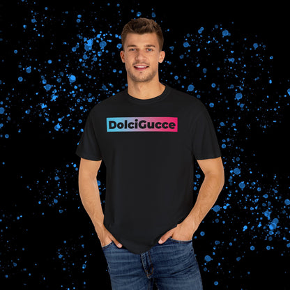 DG - T-shirt: Relaxed fit with DolciGucce blue pink gradient box