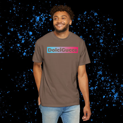 DG - T-shirt: Relaxed fit with DolciGucce blue pink gradient box