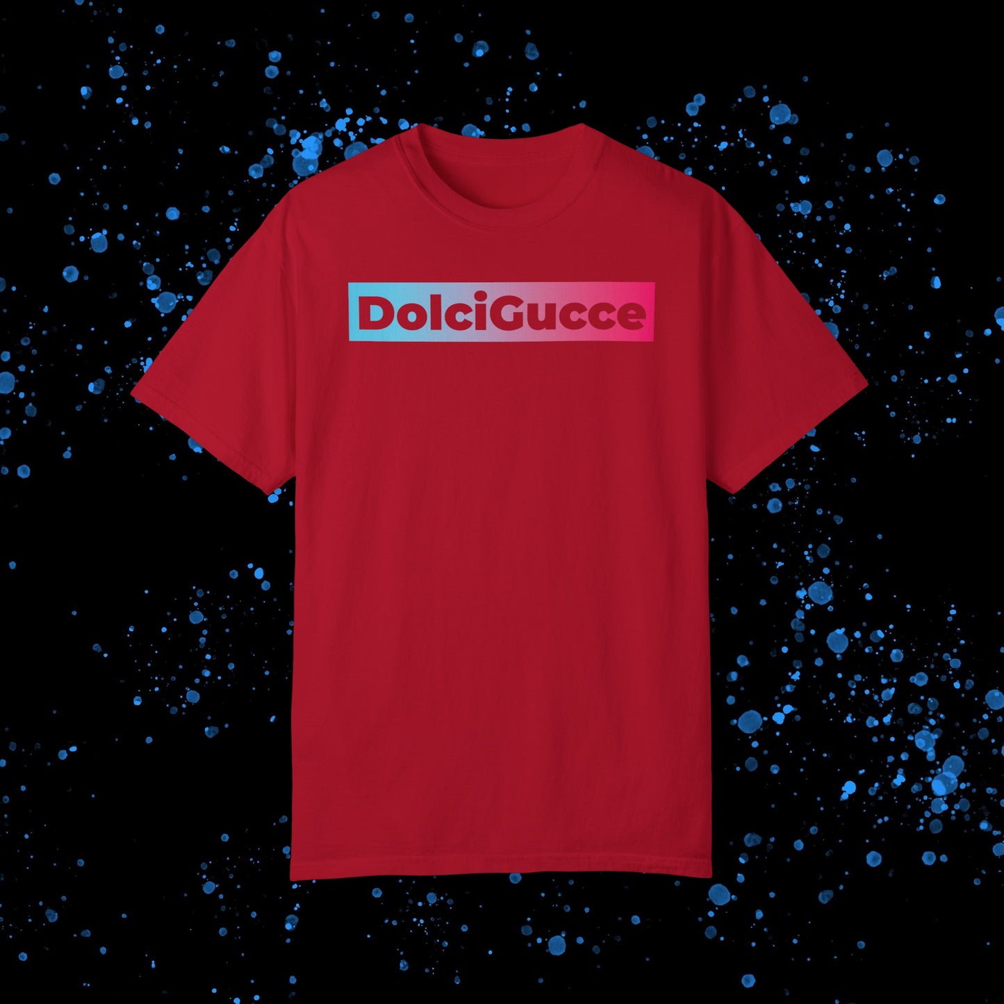 DG - T-shirt: Relaxed fit with DolciGucce blue pink gradient box