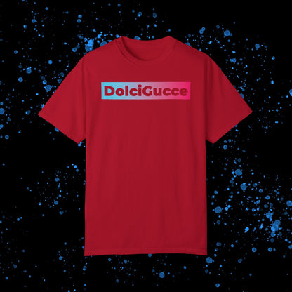 DG - T-shirt: Relaxed fit with DolciGucce blue pink gradient box