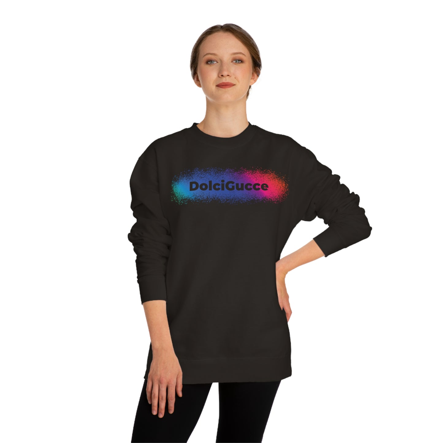 DG - Sweatshirt: Unisex Crew Neck Sweatshirt with red blue splash