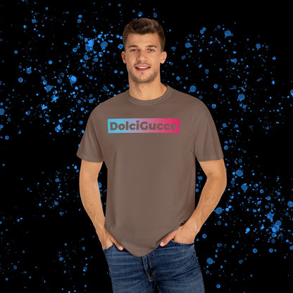 DG - T-shirt: Relaxed fit with DolciGucce blue pink gradient box