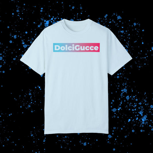 DG - T-shirt: Relaxed fit with DolciGucce blue pink gradient box