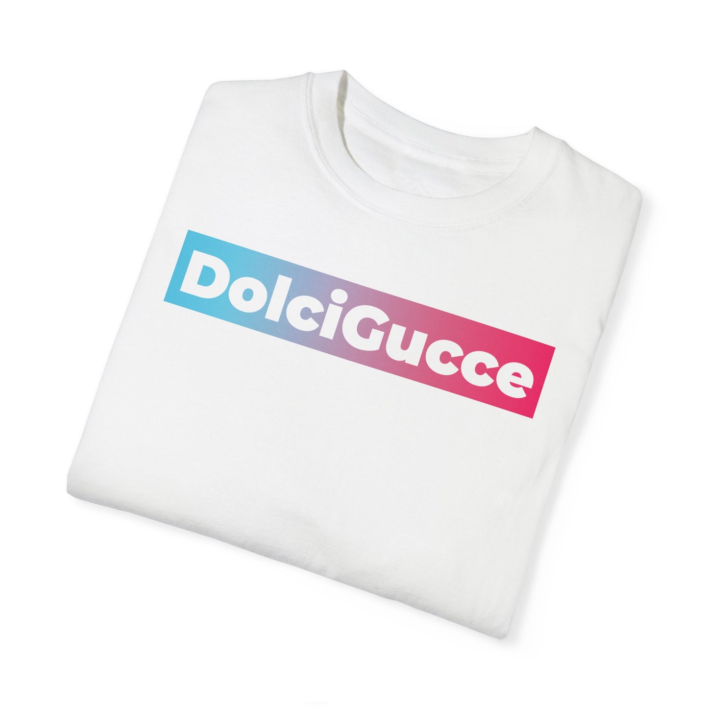 DG - T-shirt: Relaxed fit with DolciGucce blue pink gradient box