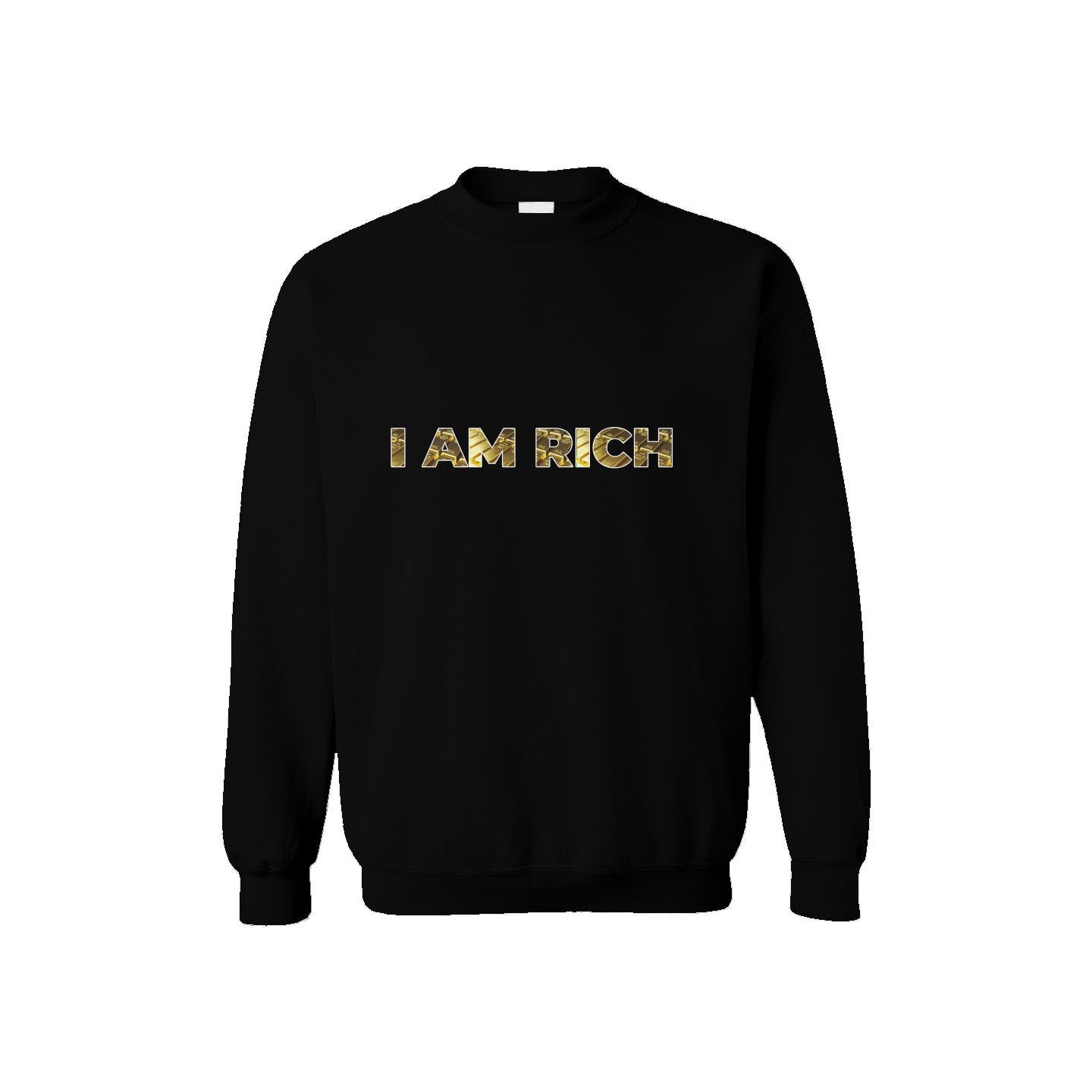 DG - I AM RICH - Sweathirt: Golden bars embroidered